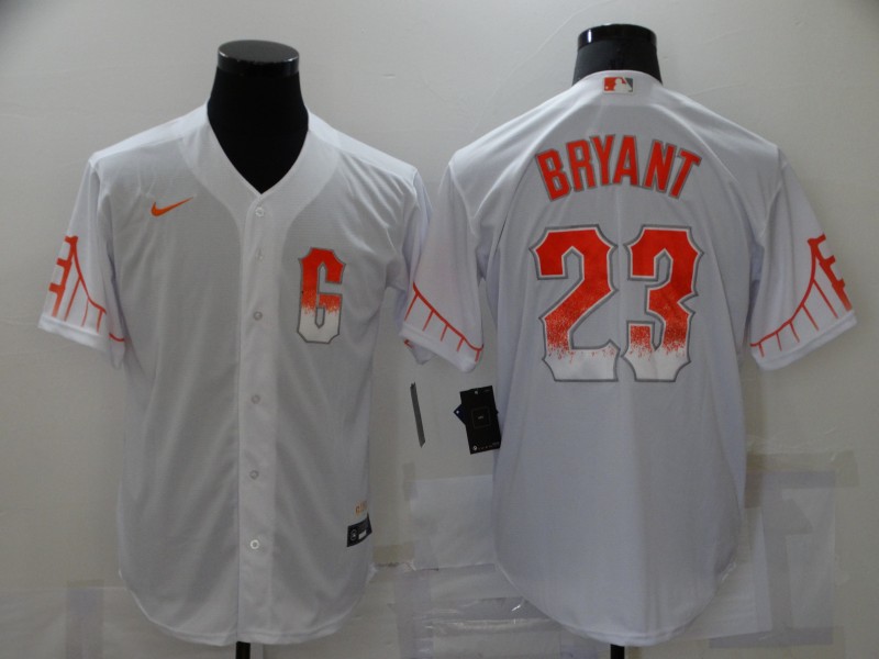 Men San Francisco Giants #23 Bryant City Edition White Elite Nike 2021 MLB Jersey->nba hats->Sports Caps